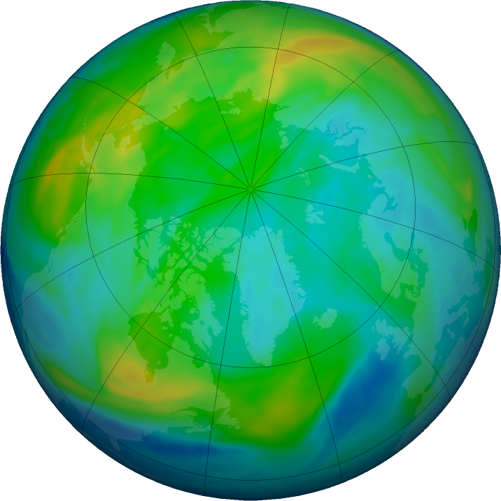 Arctic ozone map for 13 November 2018
